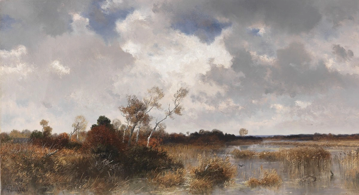 Autumn Wetland Landscape(Autumn Wetland Landscape)