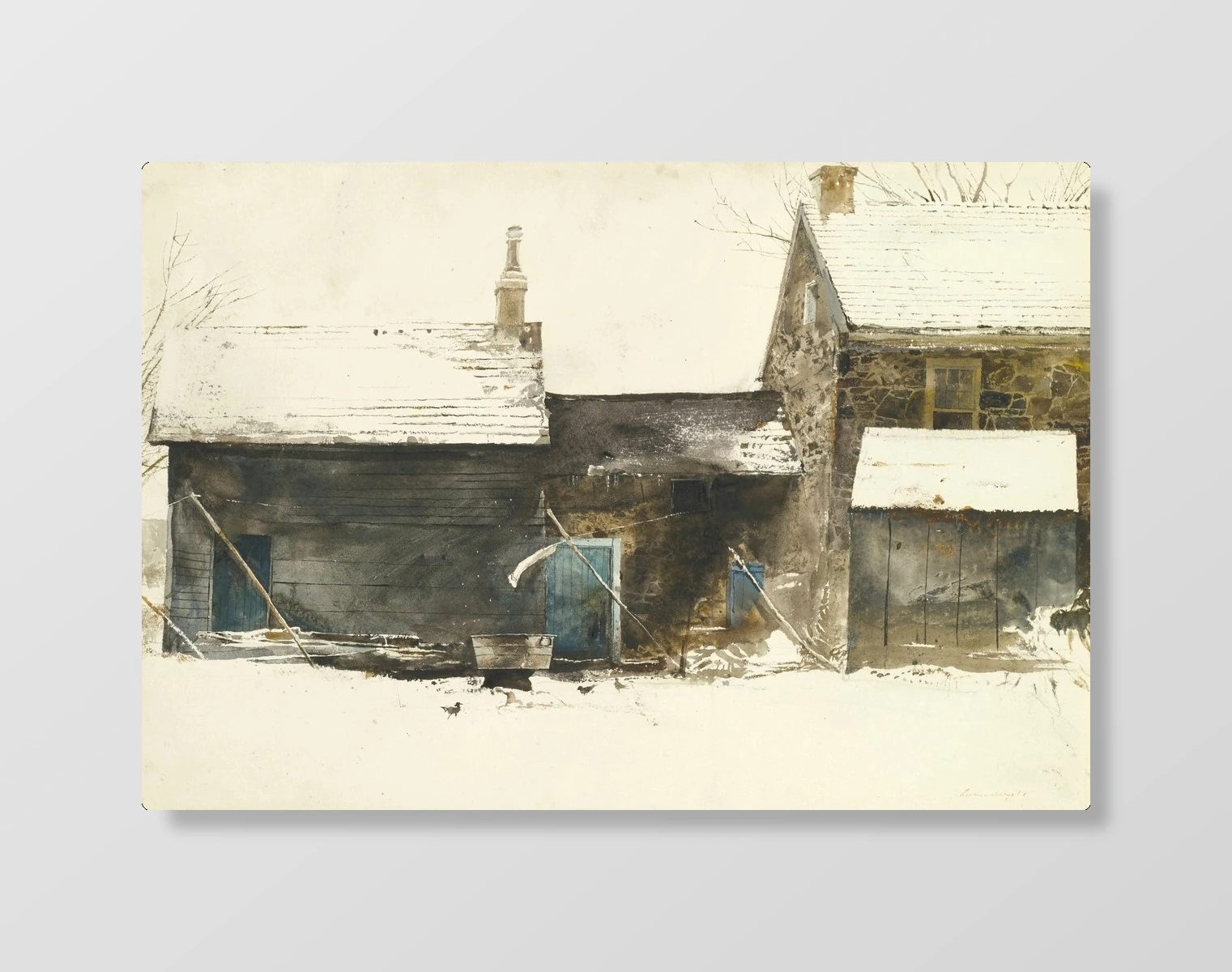 Andrew Wyeth Snow-covered Farmhouse(Andrew Wyeth Snow-covered Farmhouse)
