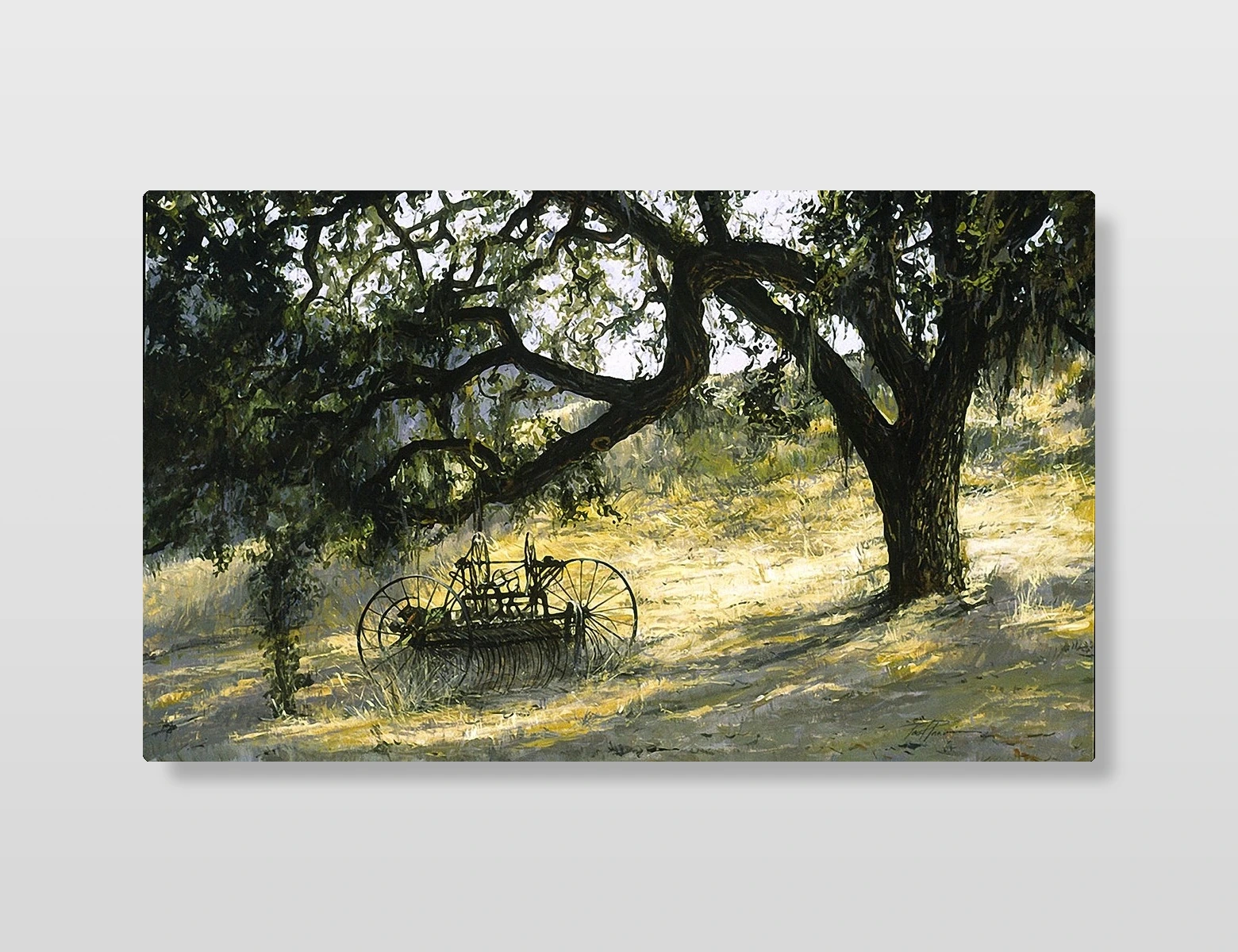 Old Farm Equipment Under an Oak Tree(Old Farm Equipment Under an Oak Tree)