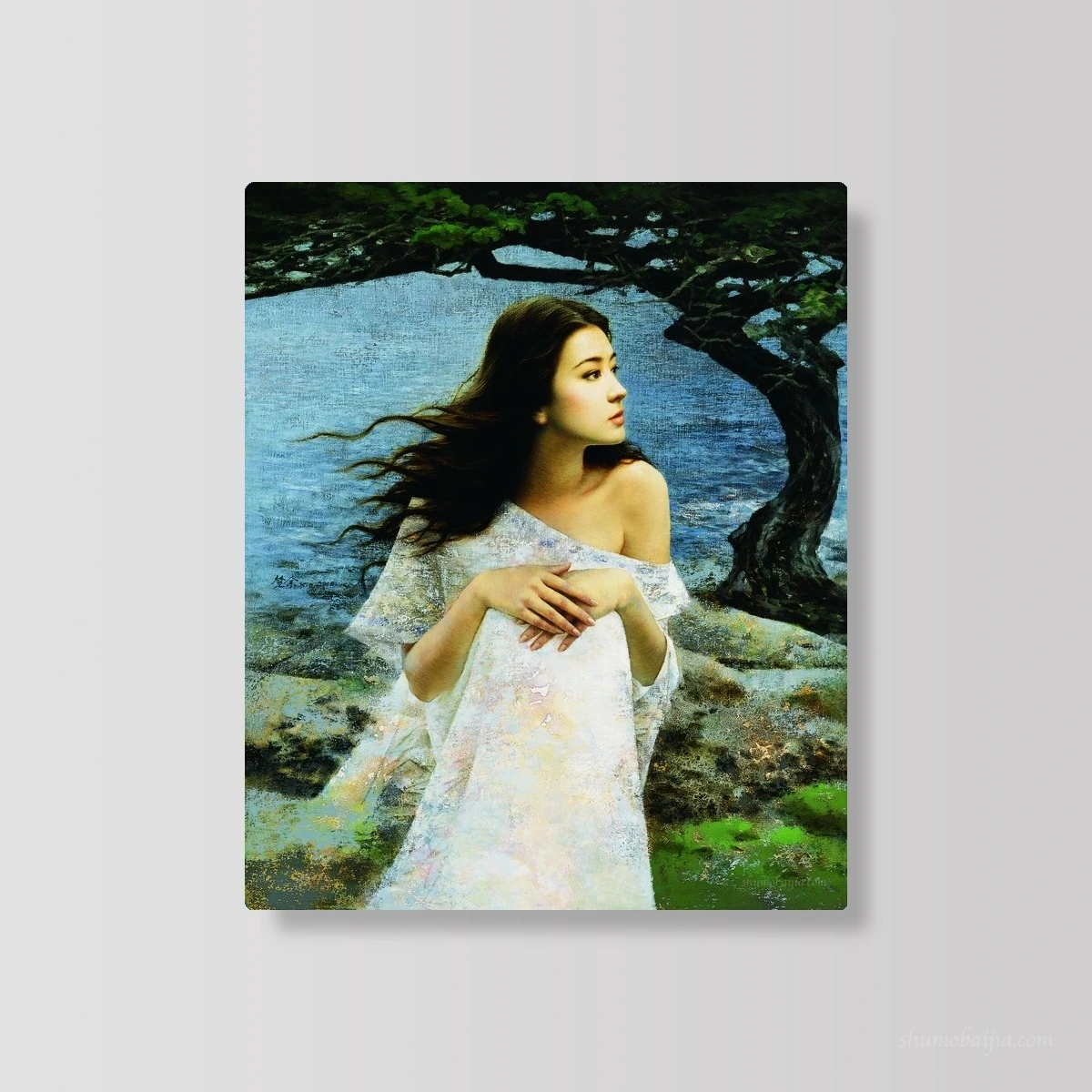 谢楚余·海风中的白衣少女