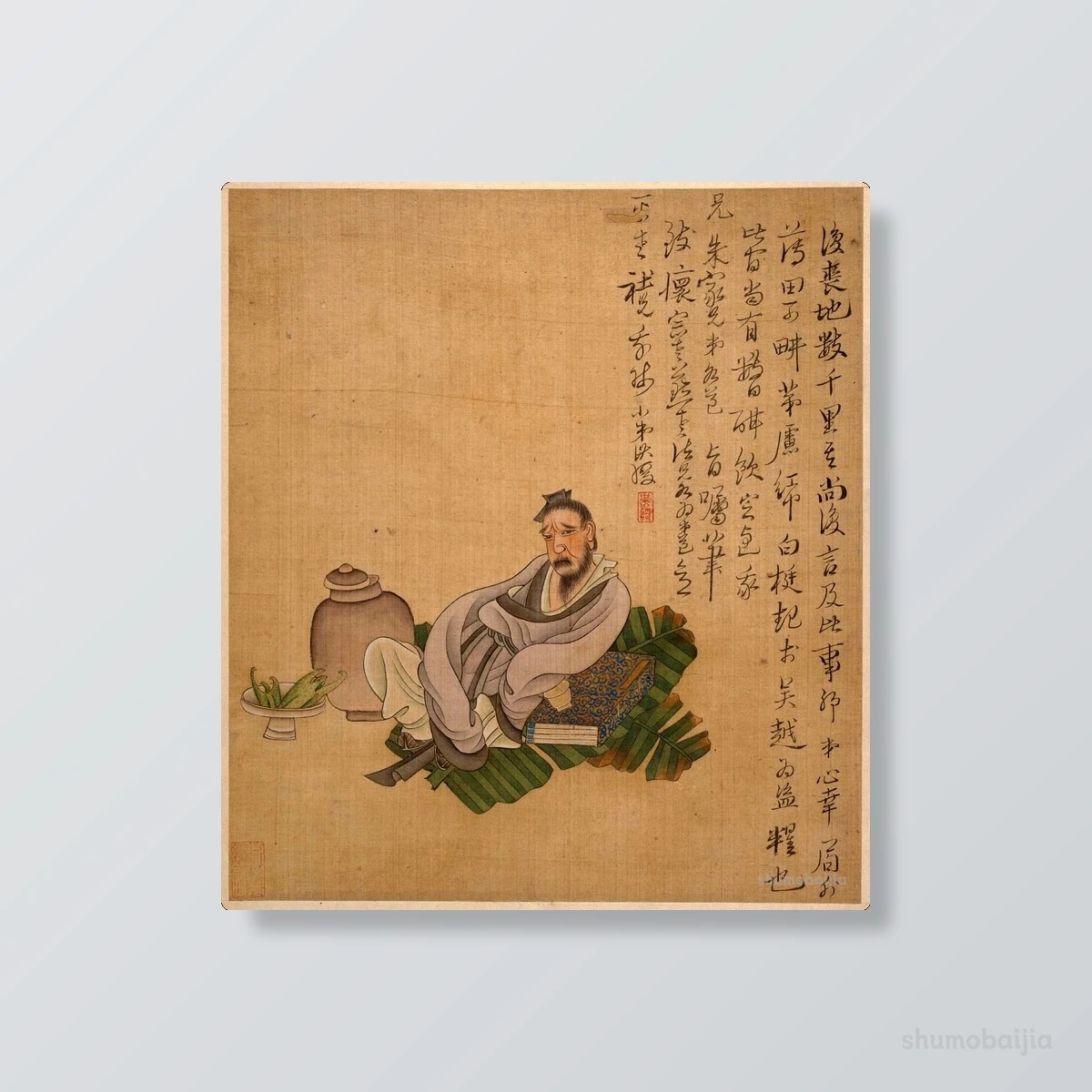 陈洪绶人物山水花鸟册